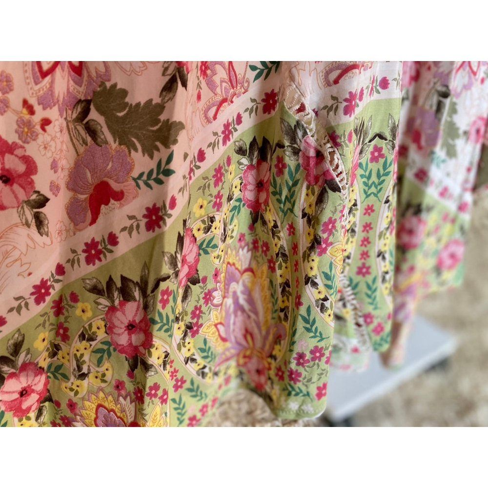 JAASE Floral Boho Maxi Dress Romantic Cottagecore Garden Party Prairie Feminine - Picture 5 of 8